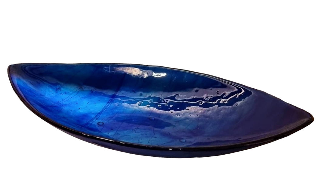 Glass skål Blue Boat